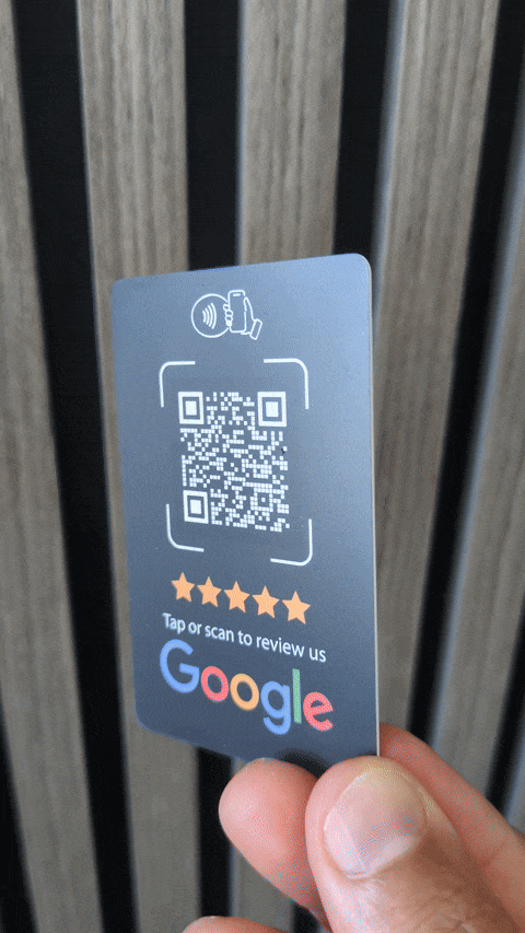 Google Review Card (NFC Tap & QR Scan) - Pack of 3 cards
