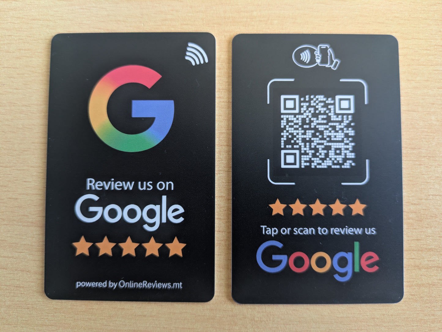 Google Review Card (NFC Tap & QR Scan) - Pack of 3 cards