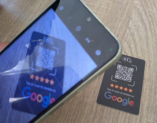 Google Review Card (NFC Tap & QR Scan) - Pack of 3 cards