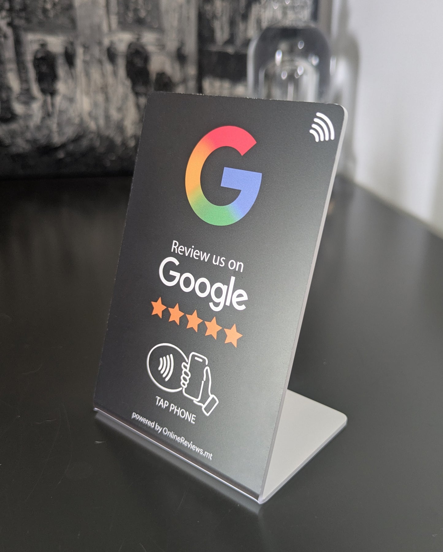 Google Review Stand - Small 7cm x 10.5cm (NFC Tap only)