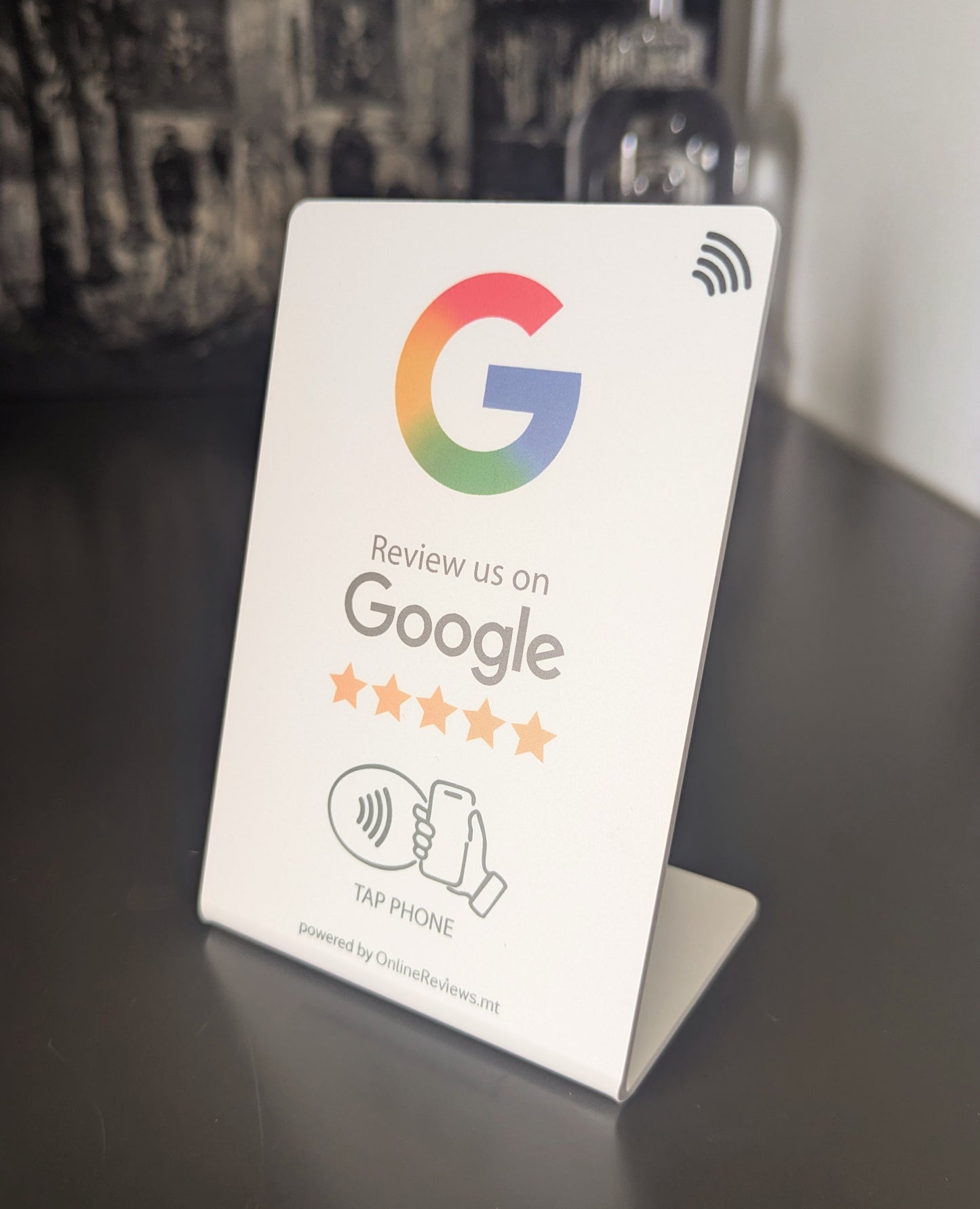 Google Review Stand - Small 7cm x 10.5cm (NFC Tap only)