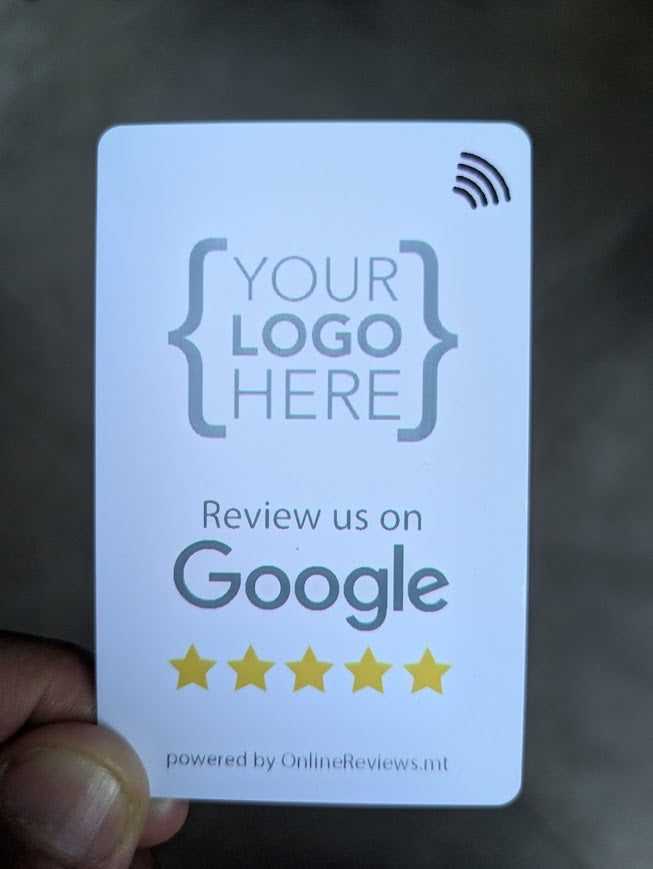 Google Review Card (Custom Business Logo) - Pack of 3 cards