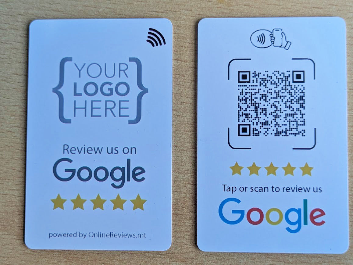 Google Review Card (Custom Business Logo) - Pack of 3 cards