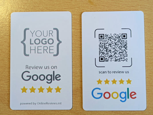 Custom Review Cards (QR Code only) - Pack of 3 cards