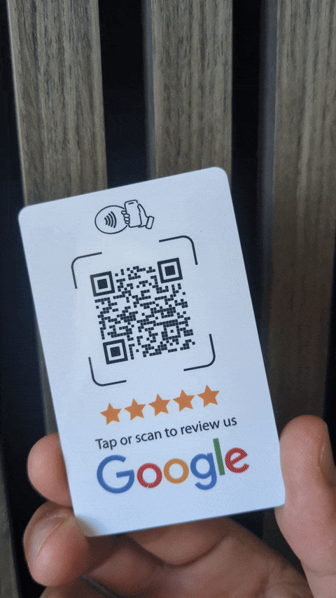 Google Review Card (NFC Tap & QR Scan) - Pack of 3 cards